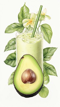 Avocado smoothie fruit drink plant.