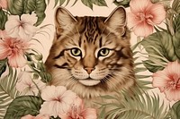 Cat pattern flower mammal.