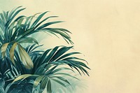 Vintage drawing of palm leaves backgrounds painting nature.