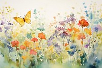 Background butterfly garden painting outdoors flower.