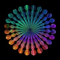 Umbrella pattern spiral illuminated backgrounds.