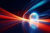 Glowing multicolored sphere trail on bright background backgrounds futuristic technology.