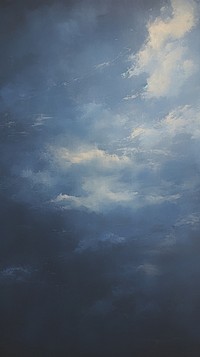 Acrylic paint of cloudy nature sky tranquility.