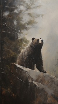 Bear art wildlife painting.