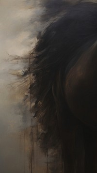 Acrylic paint of horse painting animal mammal.