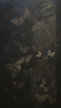 Acrylic paint of moths texture nature art.