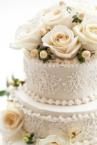 Wedding cake dessert flower icing.