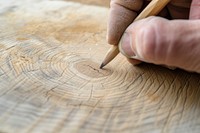 Hand drawing wood craftsperson creativity carpentry.