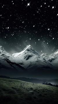Grey tone wallpaper hilly mountain landscape astronomy.