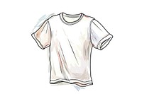 Hand-drawn sketch t-shirt drawing white illustrated.