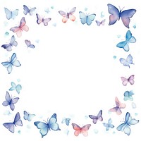 Butterfly square border backgrounds pattern white background.