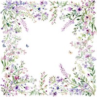 Flower square border pattern backgrounds wreath.