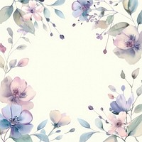 Flower and leaves square border pattern backgrounds blossom.