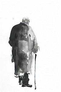 Monochromatic chinese old man white adult monochrome.