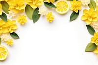 Lemon floral border flower lemon backgrounds.