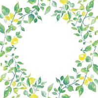 Lemon circle border pattern backgrounds plant.