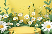 Daisies and podium backdrop outdoors flower plant.