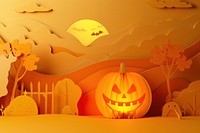 Halloween with podium backdrop anthropomorphic jack-o'-lantern jack-o-lantern.