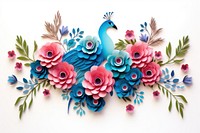 Peacock pattern flower bird.