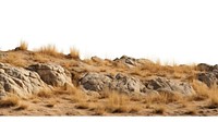 Rocky hilly dry grassfields landscape grassland outdoors.