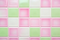 Tiles of green pink pattern backgrounds repetition textured.