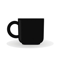 Mug logo icon coffee drink black.