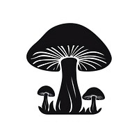 Mushroom logo icon silhouette drawing fungus.