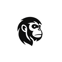 Monkey logo icon wildlife animal mammal.