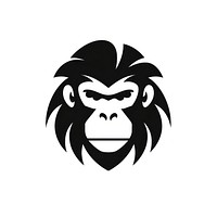 Monkey logo icon mammal animal black.