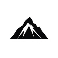 Mountain logo icon silhouette nature symbol.
