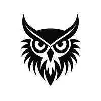 Owl logo icon black white creativity.