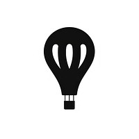 Balloon logo icon silhouette aircraft vehicle.