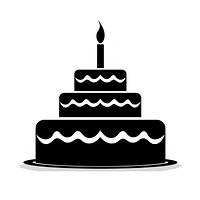 Birthday cake logo icon dessert black anniversary.