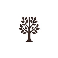 Chocolate bar logo icon plant tree stencil.