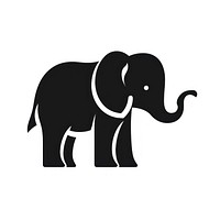 Elephant icon logo silhouette wildlife animal.