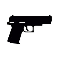 Gun logo icon handgun weapon black.