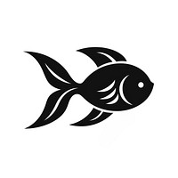 Goldfish logo icon animal black monochrome.