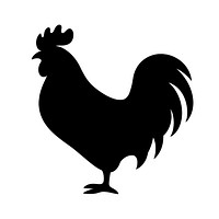 Hen logo icon silhouette chicken poultry.