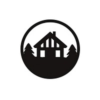 House logo icon silhouette symbol black.