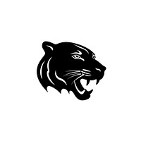 Jaguar logo icon wildlife mammal black.