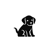 Puppy logo icon silhouette animal mammal.