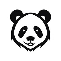 Panda animals logo icon carnivora moustache portrait.