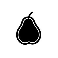 Pear logo icon black food freshness.