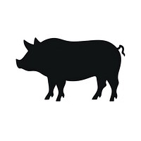 Pig animals logo icon silhouette mammal black.