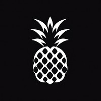 Pineapple logo icon fruit plant black.
