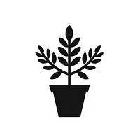 Plant icon silhouette symbol black.