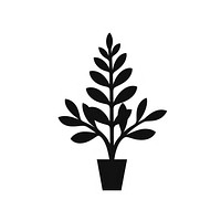 Plant icon silhouette leaf houseplant.