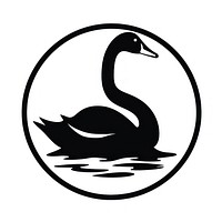 Swan logo icon animal goose bird.