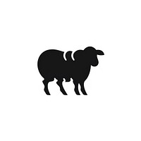 Sheep logo icon silhouette livestock animal.