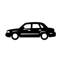 Taxi logo icon silhouette vehicle black.